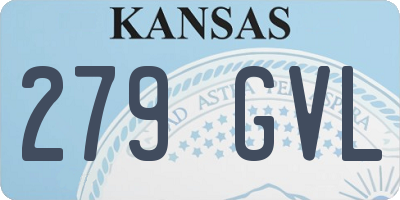 KS license plate 279GVL
