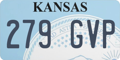 KS license plate 279GVP
