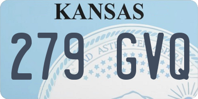 KS license plate 279GVQ