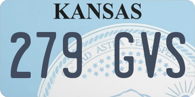 KS license plate 279GVS