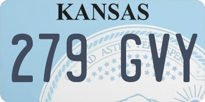 KS license plate 279GVY
