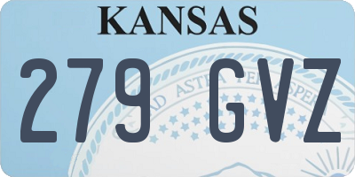 KS license plate 279GVZ