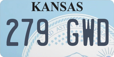 KS license plate 279GWD