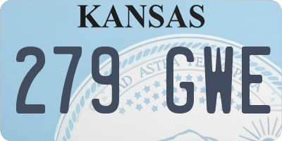 KS license plate 279GWE