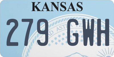 KS license plate 279GWH