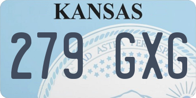 KS license plate 279GXG