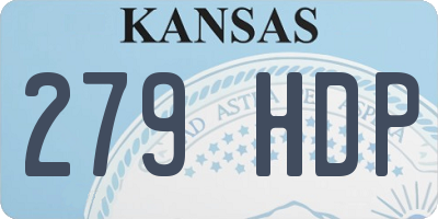 KS license plate 279HDP