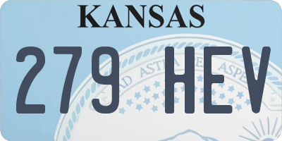 KS license plate 279HEV