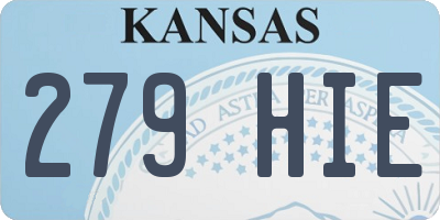 KS license plate 279HIE