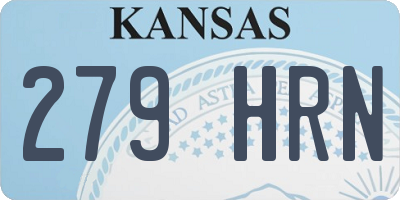 KS license plate 279HRN
