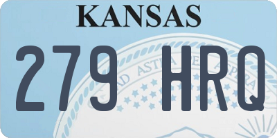 KS license plate 279HRQ