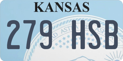 KS license plate 279HSB