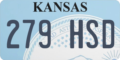 KS license plate 279HSD