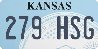 KS license plate 279HSG