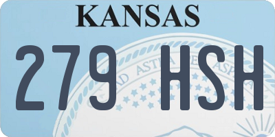 KS license plate 279HSH