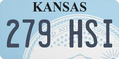 KS license plate 279HSI