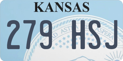 KS license plate 279HSJ