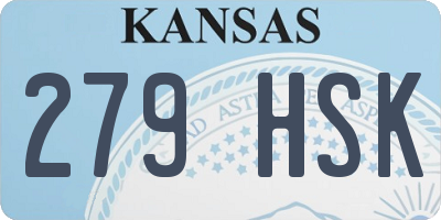 KS license plate 279HSK
