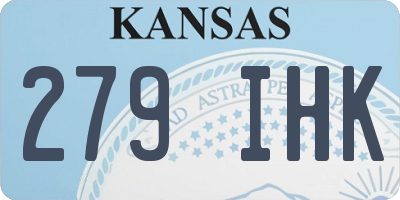 KS license plate 279IHK
