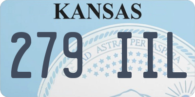 KS license plate 279IIL