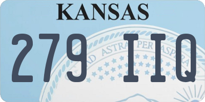 KS license plate 279IIQ