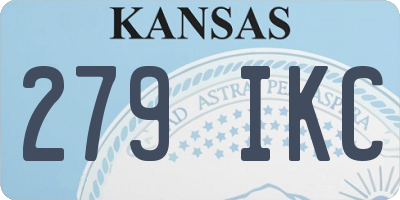 KS license plate 279IKC