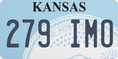 KS license plate 279IMO