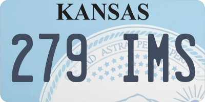 KS license plate 279IMS
