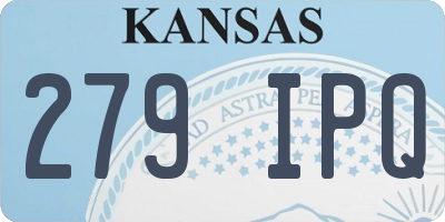 KS license plate 279IPQ