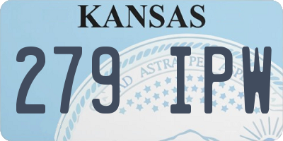 KS license plate 279IPW