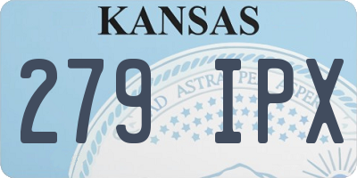 KS license plate 279IPX