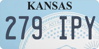 KS license plate 279IPY