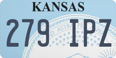 KS license plate 279IPZ