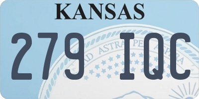 KS license plate 279IQC