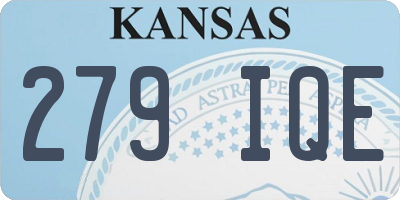 KS license plate 279IQE
