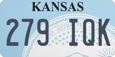 KS license plate 279IQK