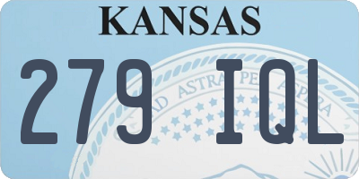 KS license plate 279IQL