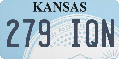 KS license plate 279IQN