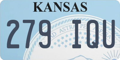 KS license plate 279IQU