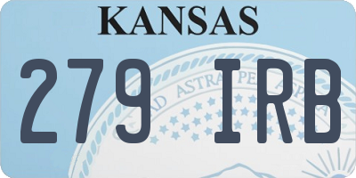 KS license plate 279IRB