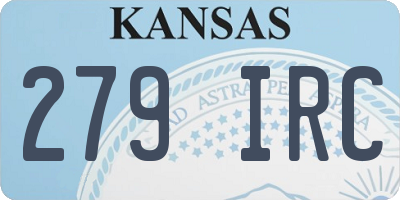KS license plate 279IRC