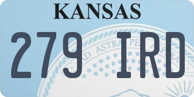 KS license plate 279IRD