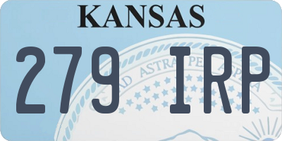 KS license plate 279IRP
