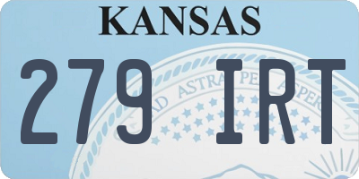 KS license plate 279IRT