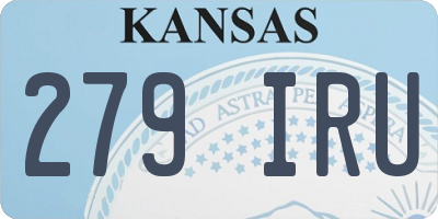KS license plate 279IRU