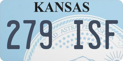 KS license plate 279ISF