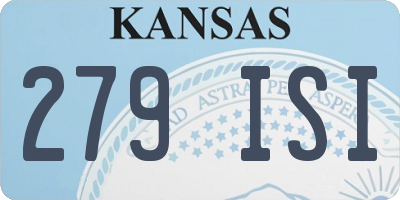 KS license plate 279ISI