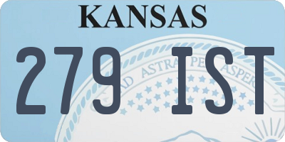 KS license plate 279IST