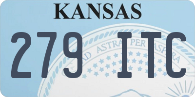 KS license plate 279ITC