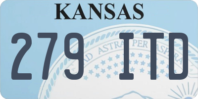KS license plate 279ITD